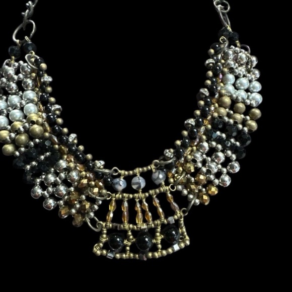 Anthropology Jewelry Pam Hiran Beaded Collar Necklace - Picture 8 of 10